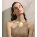 Golden Shell Pearl Necklace