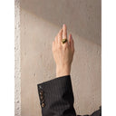 Sculpted Curve Oval Stone Ring