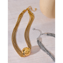 Golden Aura Disc Necklace