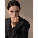 X Sculpted Cross Gold Ring