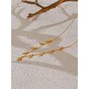 Golden Cross Charm Necklace