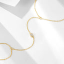 Wholesale Jewelry 925 Sterling Silver 14K Gold Plated Summer Beach Vacation Cz Zircon Layer Bracelet For Women