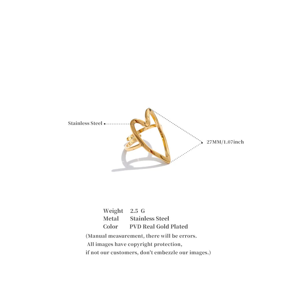 Abstract Curve Gold Ring