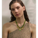Green Charm Beaded Necklace