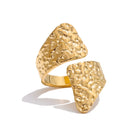 Sculpted Textured Gold Open Ring