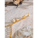 Gold Fish Charm Drop Necklace