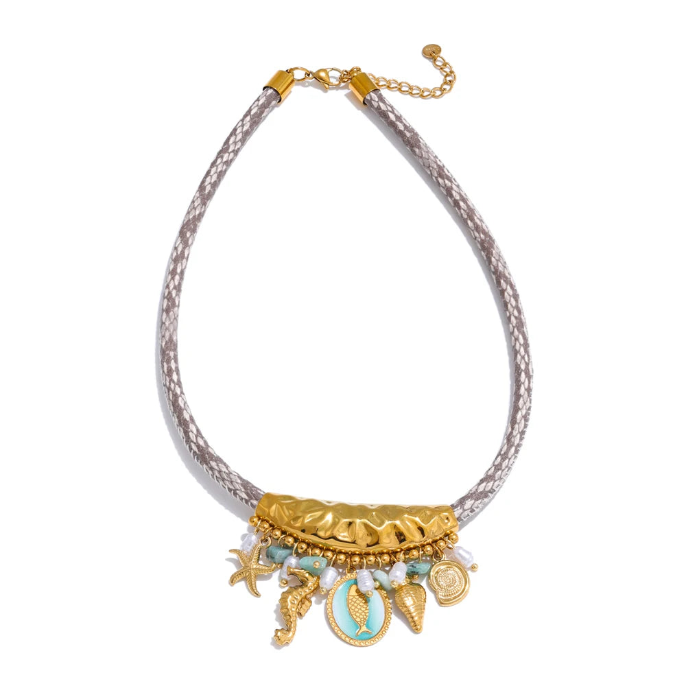 Ocean Charm Choker Necklace