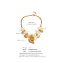 Golden Seashell Statement Necklace