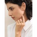 Gold Multi-Heart Crystal Statement Ring