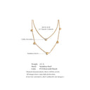 Layered Gold Heart Necklace with Crystal Accent