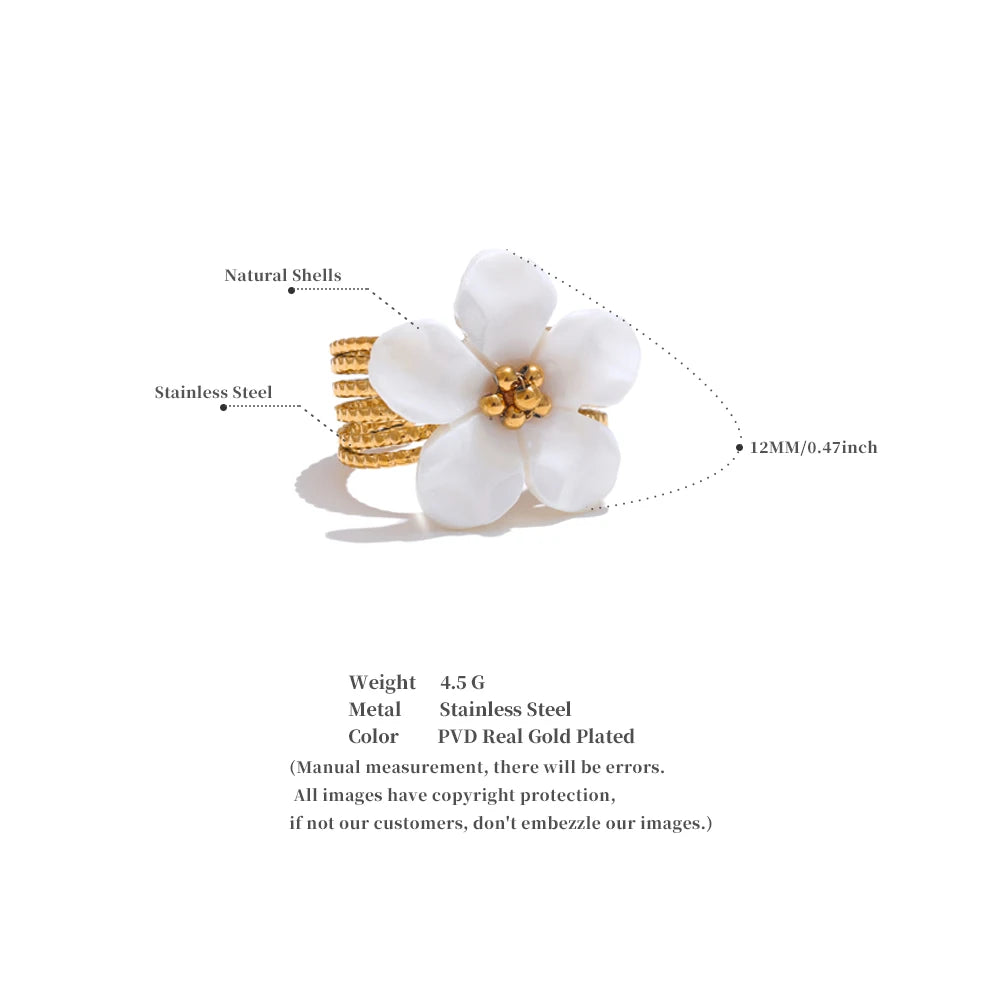 Pearl Bloom Gold Ring