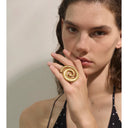 Azal Gold Spiral Statement Ring