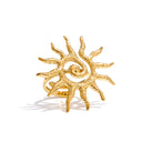 Solar Spiral Statement Ring