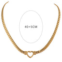 Gold Heart Chain Necklace
