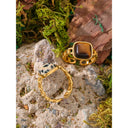 Chunky Chain Statement Ring – Gold Finish