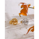  Gold Red Stone Classic Statement Ring