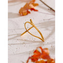 Minimal Gold Heart Open Ring