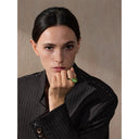 Emerald Whisper Gold Ring – Dual Stone Minimal Luxe Design