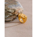 Bold Sculpted Gold Ring