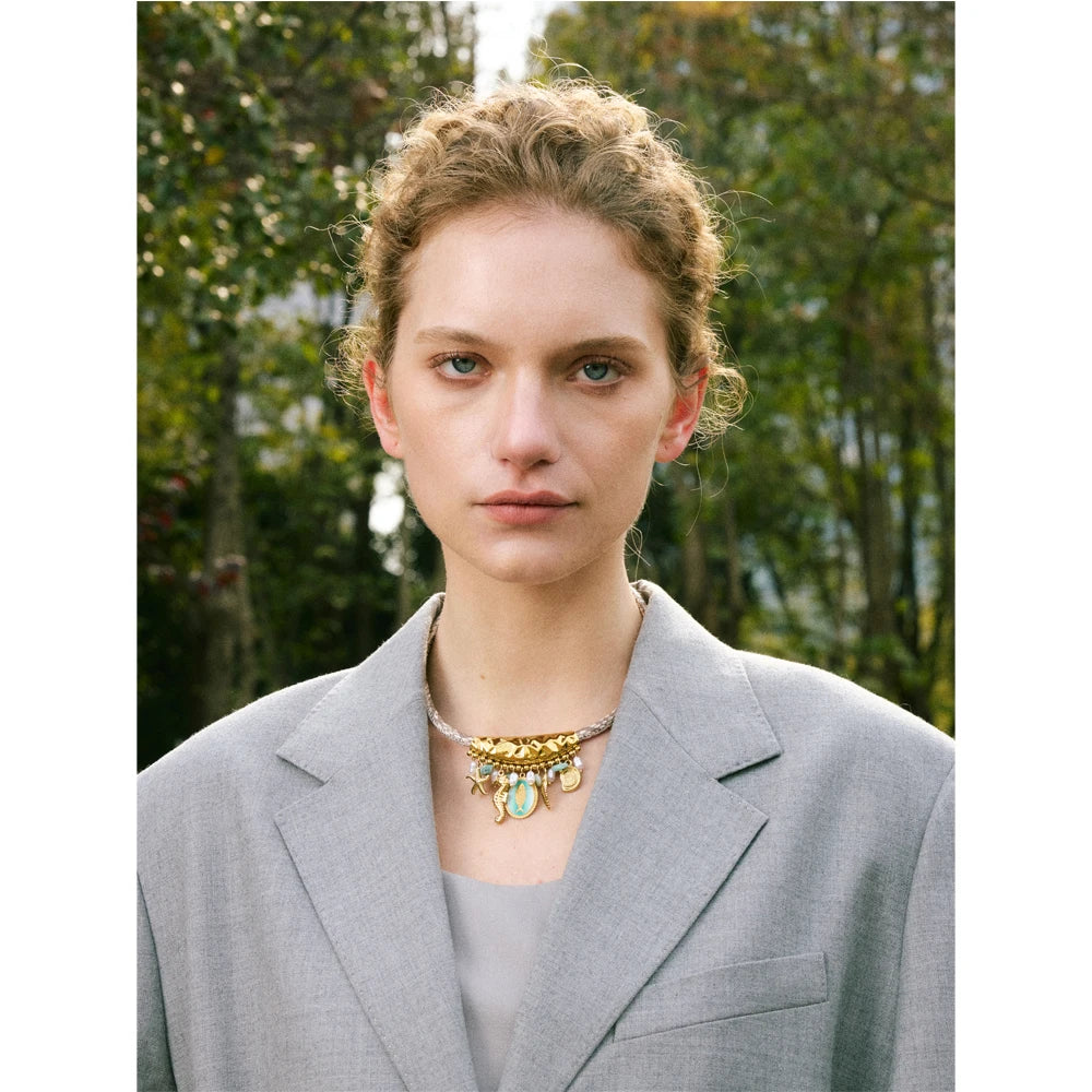 Ocean Charm Choker Necklace