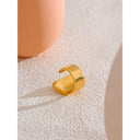 Sculpted Gold Wave Ring