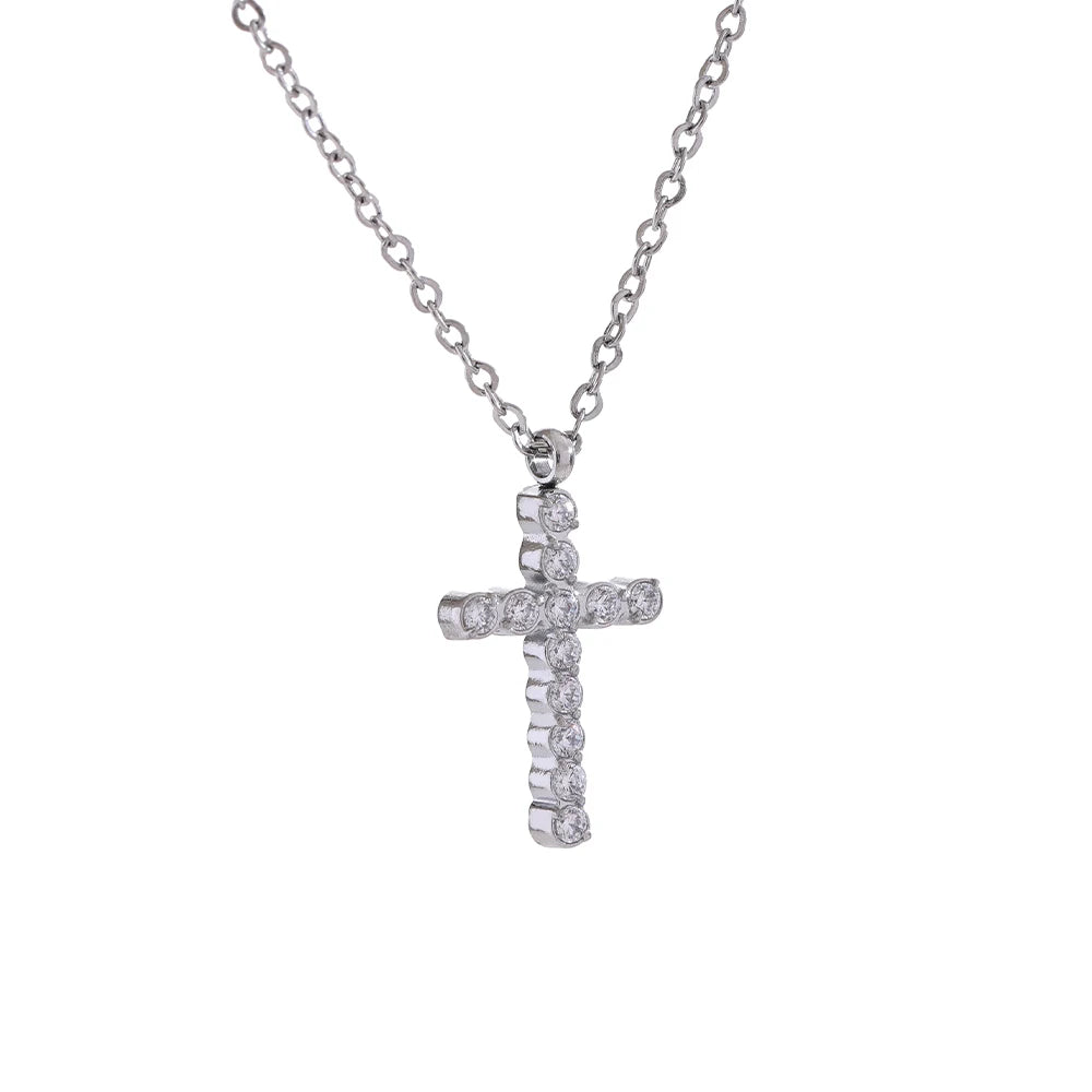 Crystal Cross Necklace