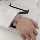 Zinc Alloy Bracelet Sparkling Zircon Flower Bracelet Handmade Bracelet Alloy For Daily Wear Fashion Accessory Party