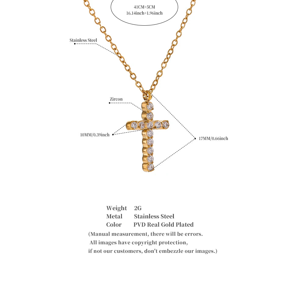 Crystal Cross Necklace