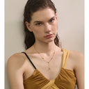 Golden Drop Lariat Necklace