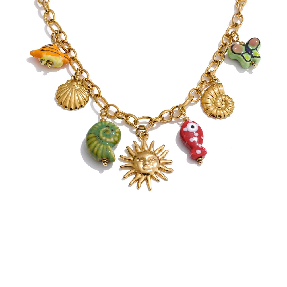 Sunny Ocean Charm Necklace
