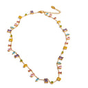 Multicolor Crystal Gold Necklace