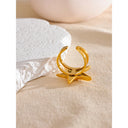 Gold Starfish Statement Ring