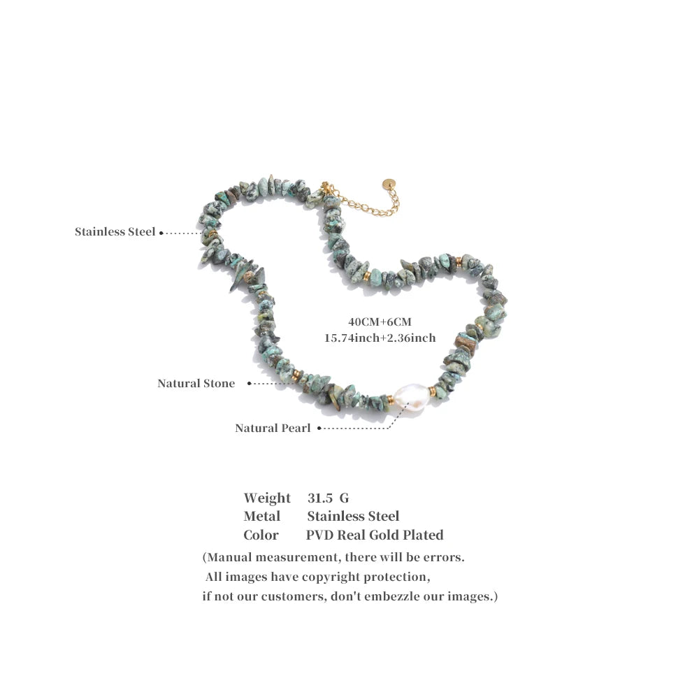 Turquoise Pearl Necklace