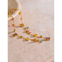 Multicolor Crystal Gold Necklace