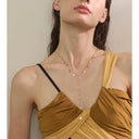 Gold Charm Drop Necklace