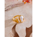 Gold Abstract Statement Ring