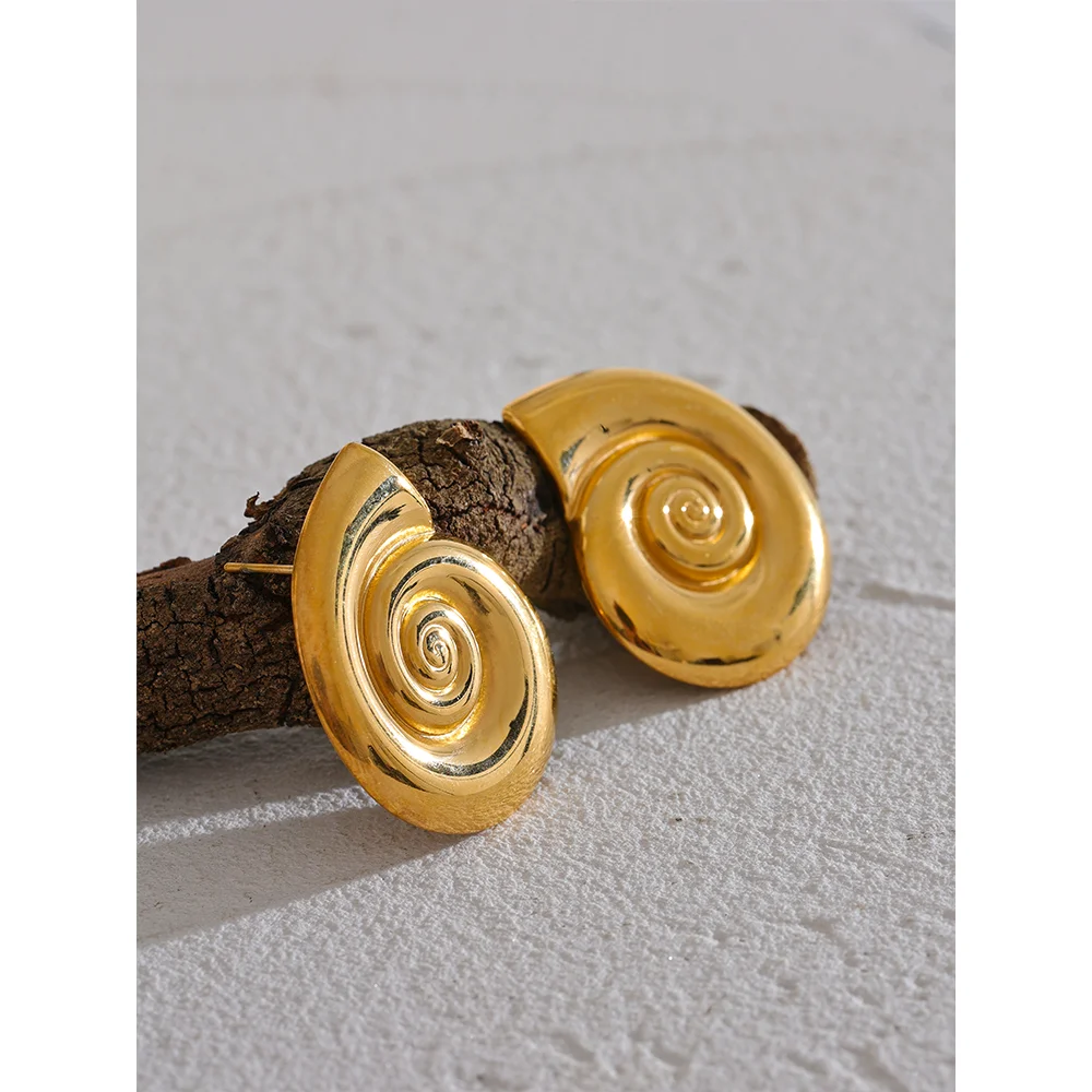 Golden Spiral Pendant Necklace