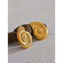 Golden Spiral Pendant Necklace