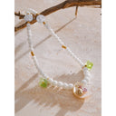 White Bloom Pearl Necklace