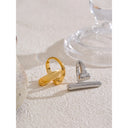 Modern Cross Gold Ring