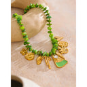 Green Charm Beaded Necklace