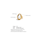 Organic Gold Statement Ring – Mirror Stone Finish