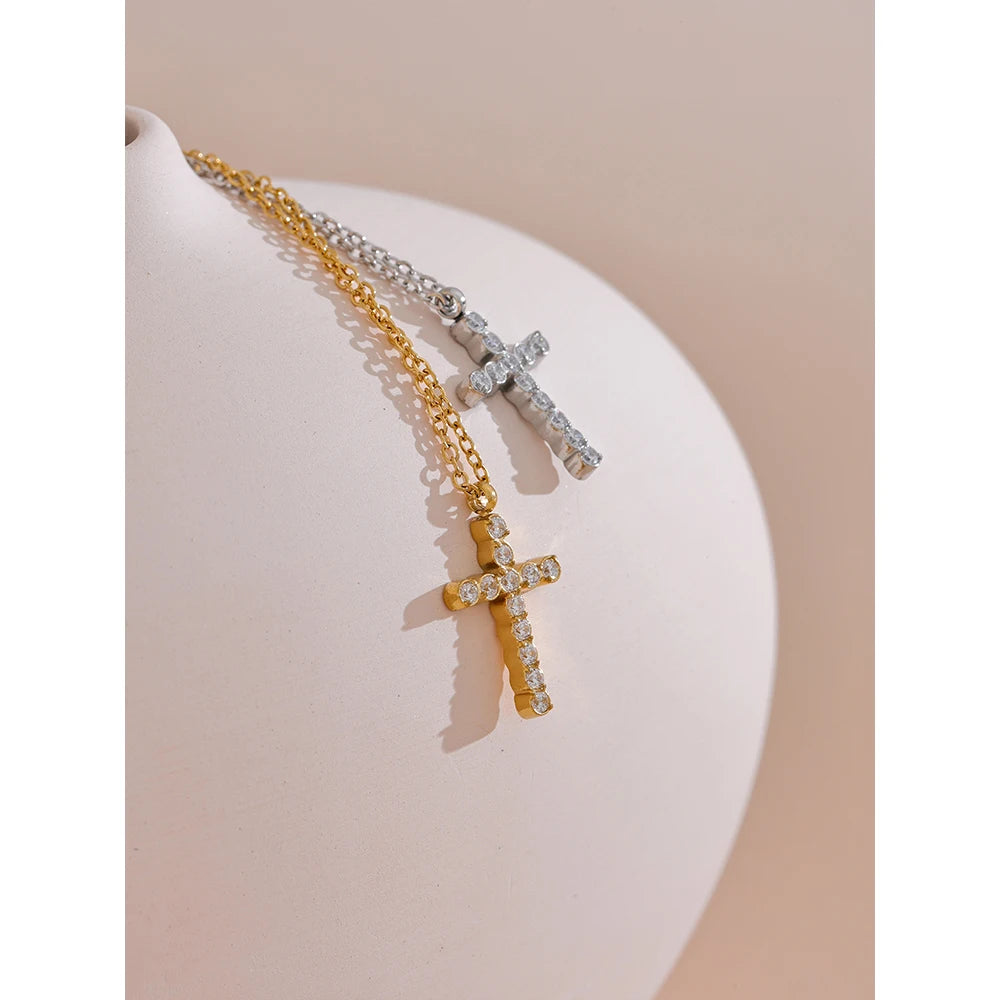 Crystal Cross Necklace