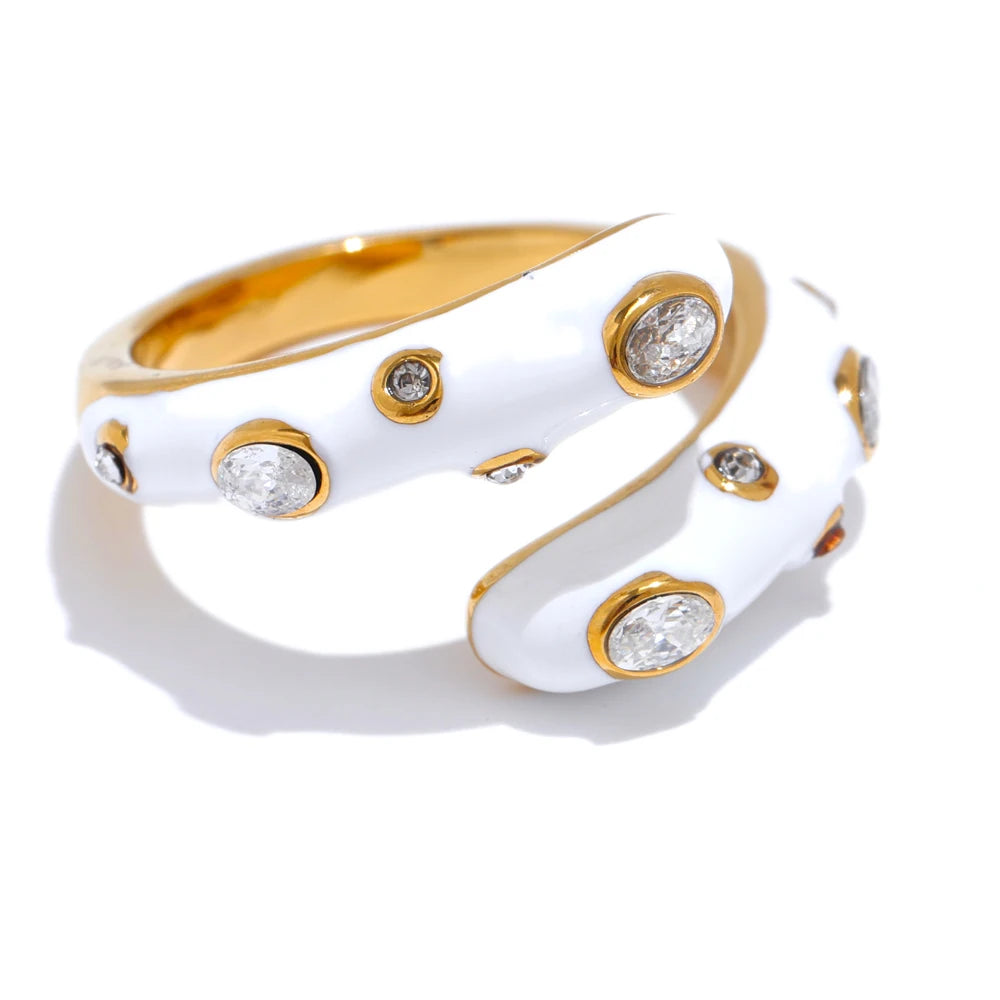 Eve Color Enamel Gold Ring