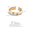 Golden Blossom Enamel Ring