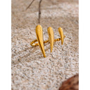 Golden Flow Statement Ring