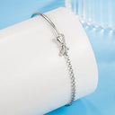 Bow Design Sense Of Advanced Semi-circle Light Luxury Diamond