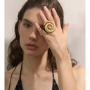 Azal Gold Spiral Statement Ring