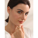 Gold Geometric Chain Ring