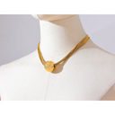 Golden Aura Disc Necklace
